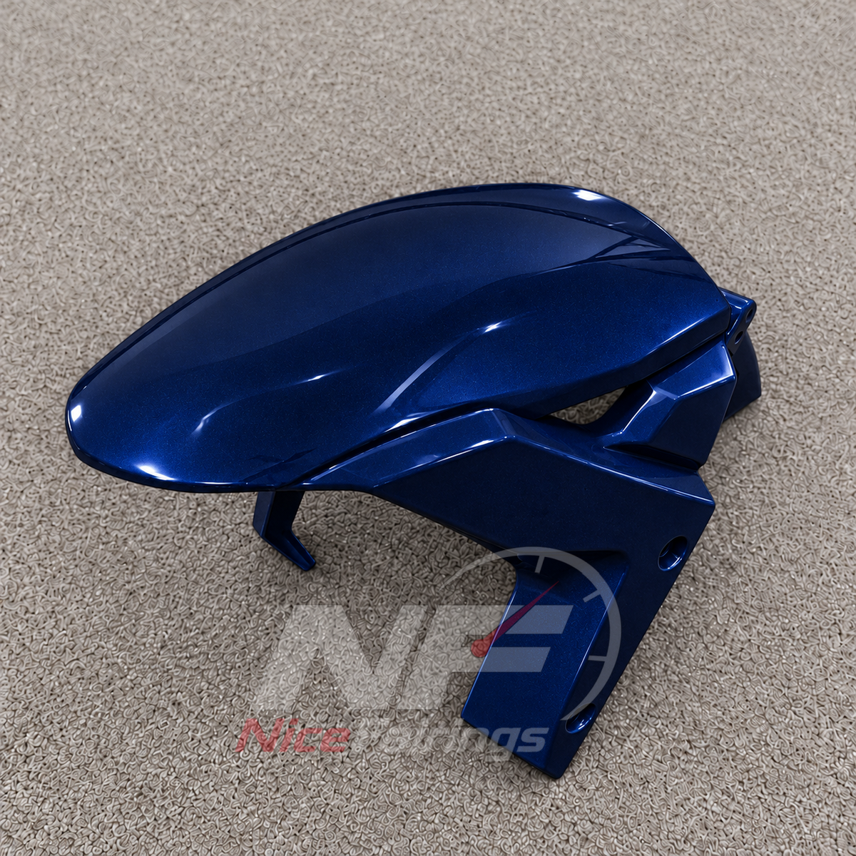 Aftermarket Fairing Kit Fits 2026-2027 KAWASAKI ZX10R - Sportbike ABS Bodywork - Silver Blue | NiceFairings - detail angle image