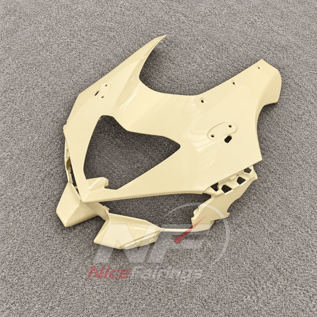 Replacement Fairings Fit 2026-2027 KAWASAKI ZX10R - Custom-Painted ABS Bodywork - Cream | NiceFairings - side angle image