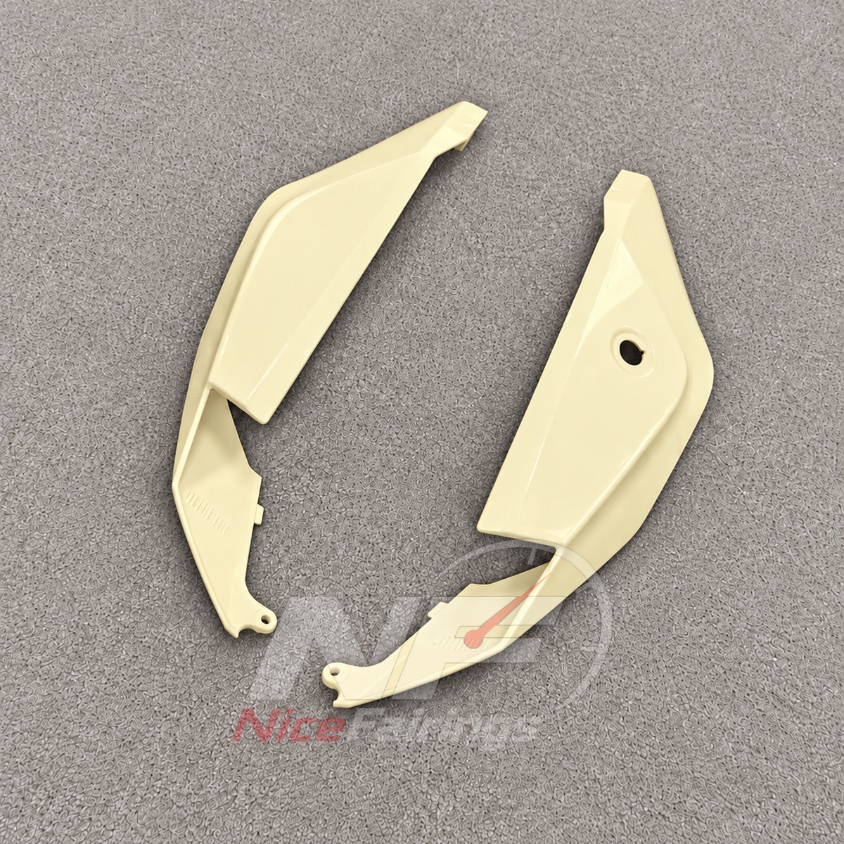 Replacement Fairings Fit 2026-2027 KAWASAKI ZX10R - Custom-Painted ABS Bodywork - Cream | NiceFairings - rear angle image