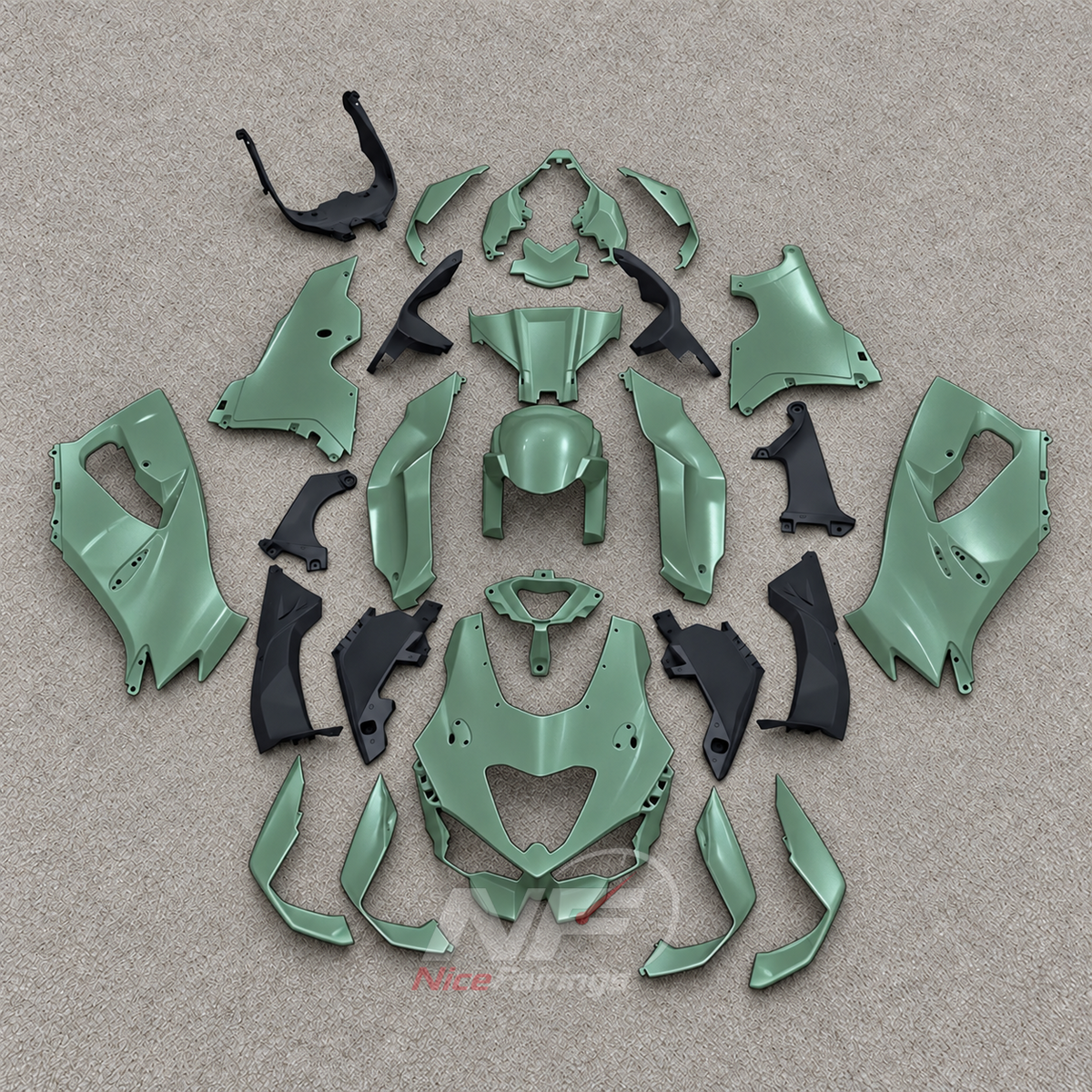 Fairings Kit Fits 2026-2027 KAWASAKI ZX10R - Replacement ABS Plastic - Gold | NiceFairings - paint design NO.4 option image