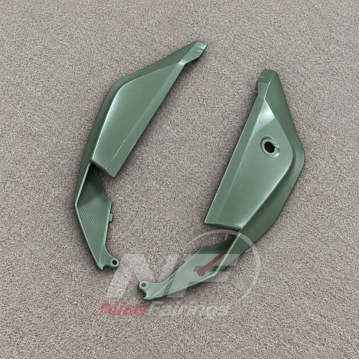 ABS Plastic Fairing Kit Fits 2026-2027 KAWASAKI ZX10R - Sportbike Bodywork - Sage Green | NiceFairings - rear angle image