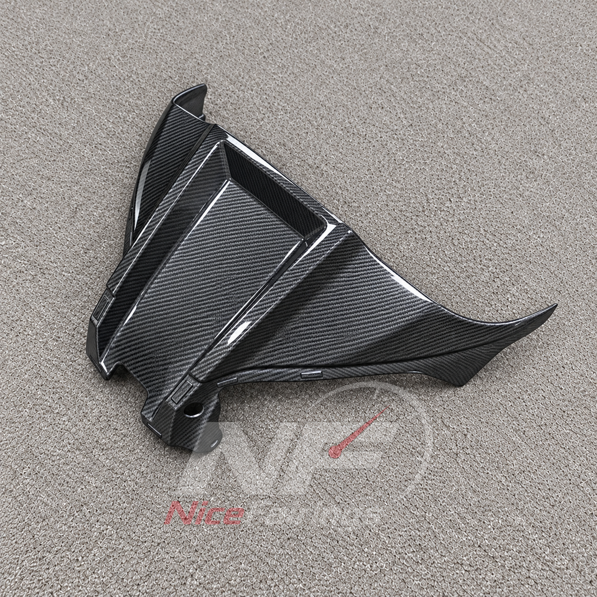 Sportbike Fairing Kit Fits 2026-2027 KAWASAKI ZX10R - ABS Plastic Fairings - Black Carbon Fiber Look | NiceFairings - rear angle image