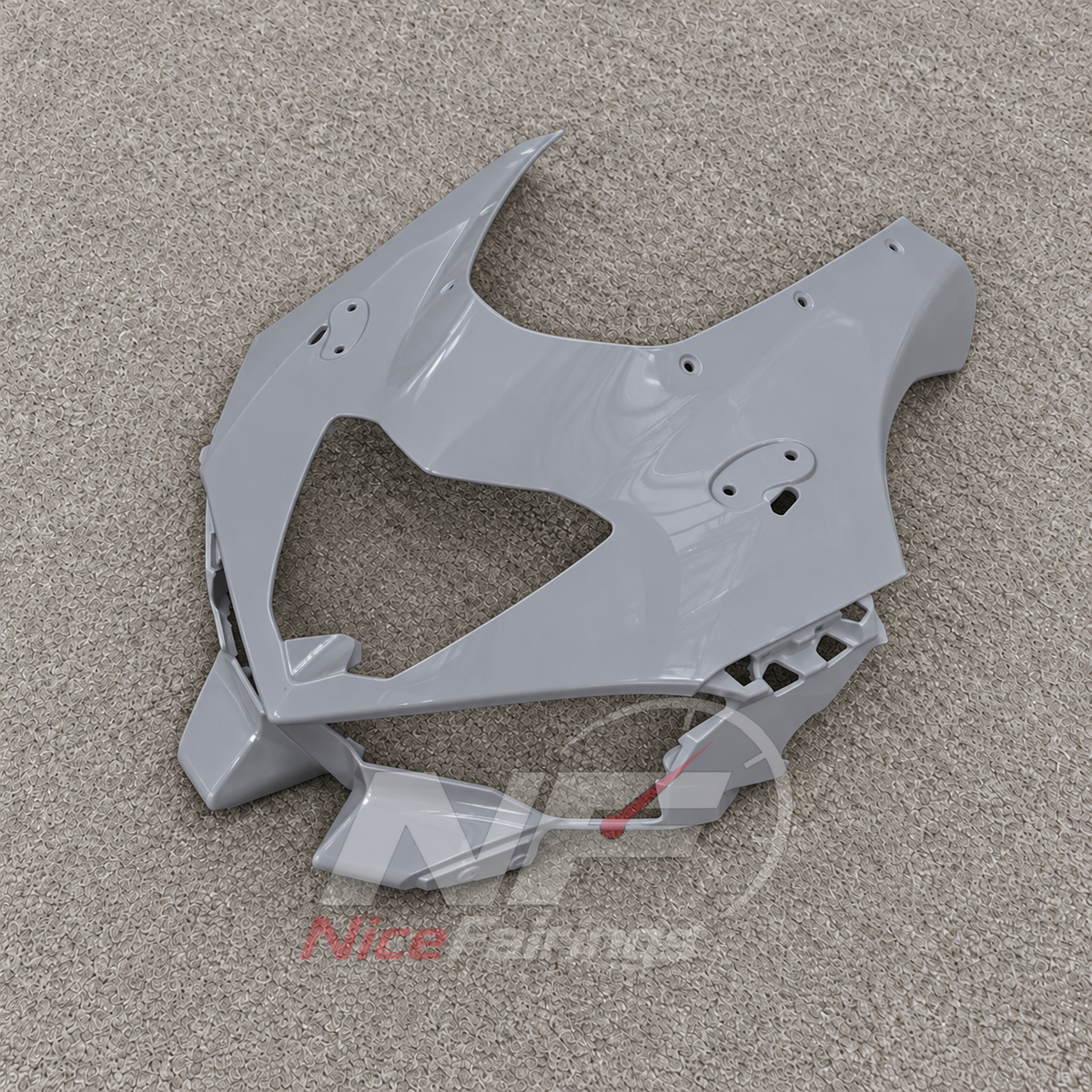 Fairing Kit Fits 2026-2027 KAWASAKI ZX10R - ABS Plastic Bodywork - Silver Gray | NiceFairings - rear angle image