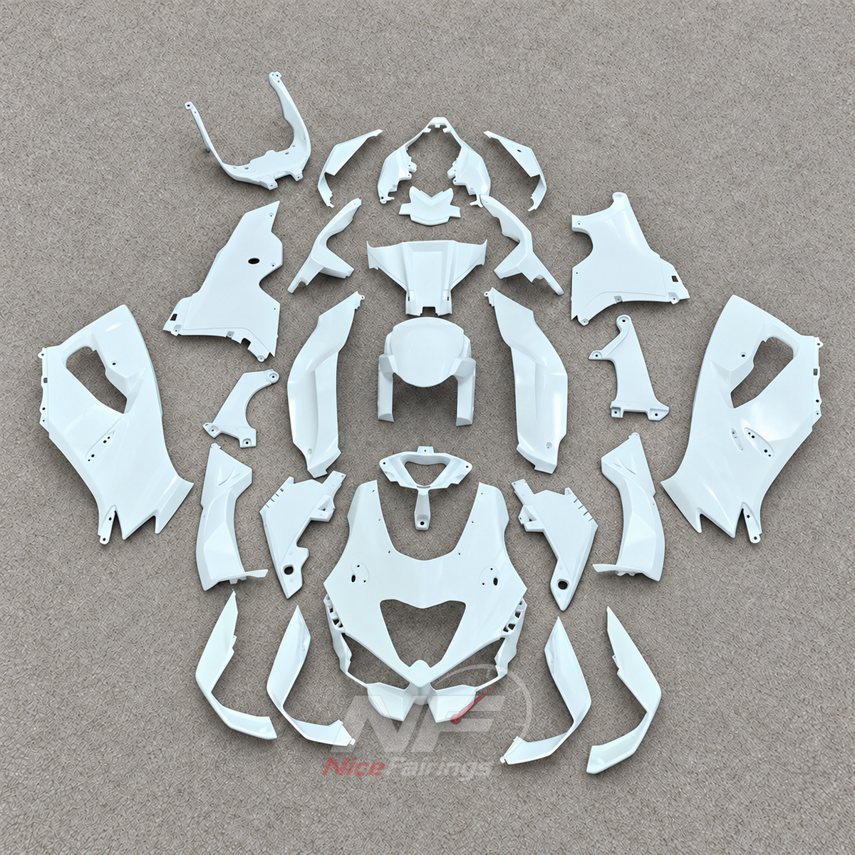 Replacement Fairings Fit 2026-2027 KAWASAKI ZX10R - Custom-Painted ABS Bodywork - Lime Green White Charcoal | NiceFairings - paint design NO.2 option image