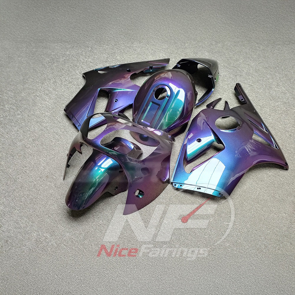 Replacement Fairings Fit 2000-2001 KAWASAKI Ninja ZX-12R - ABS Plastic Bodywork - Purple Blue Shift | NiceFairings - side angle image