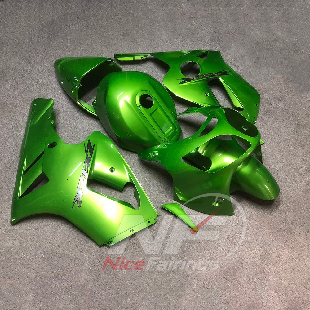 Fairings Kit Fits 2000-2001 KAWASAKI Ninja ZX-12R - ABS Plastic Bodywork - Metallic Green | NiceFairings - front angle image