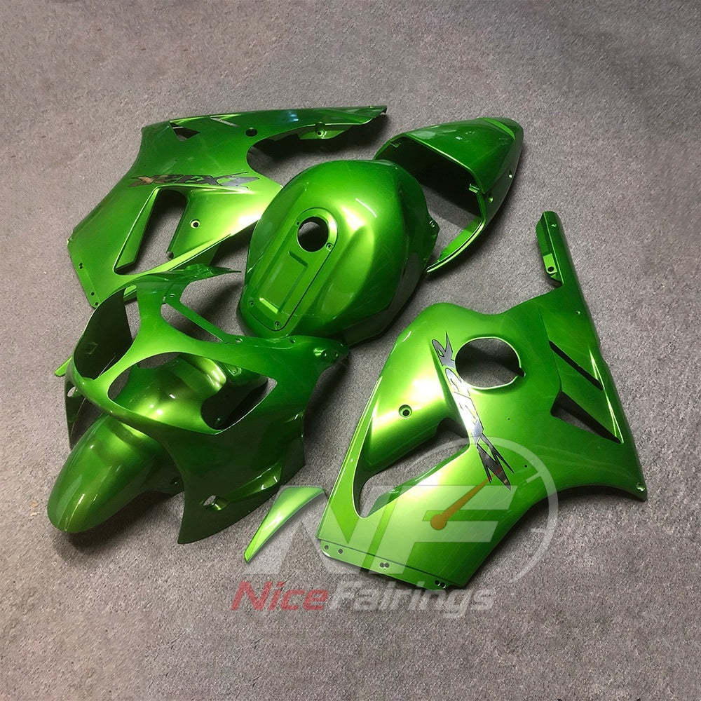 Fairings Kit Fits 2000-2001 KAWASAKI Ninja ZX-12R - ABS Plastic Bodywork - Metallic Green | NiceFairings - side angle image