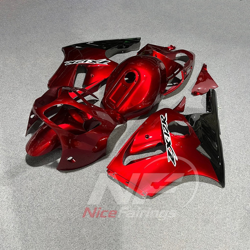 Motorcycle Fairing Kit Fits 2000-2001 KAWASAKI Ninja ZX-12R - ABS Plastic Bodywork - Red Black | NiceFairings - front angle image