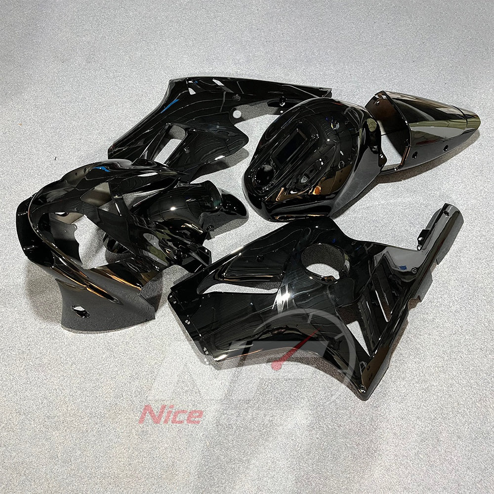 Motorcycle Fairing Kit Fits 2002-2005 KAWASAKI Ninja ZX-12R - ABS Plastic Bodywork - Gloss Black | NiceFairings - side angle image