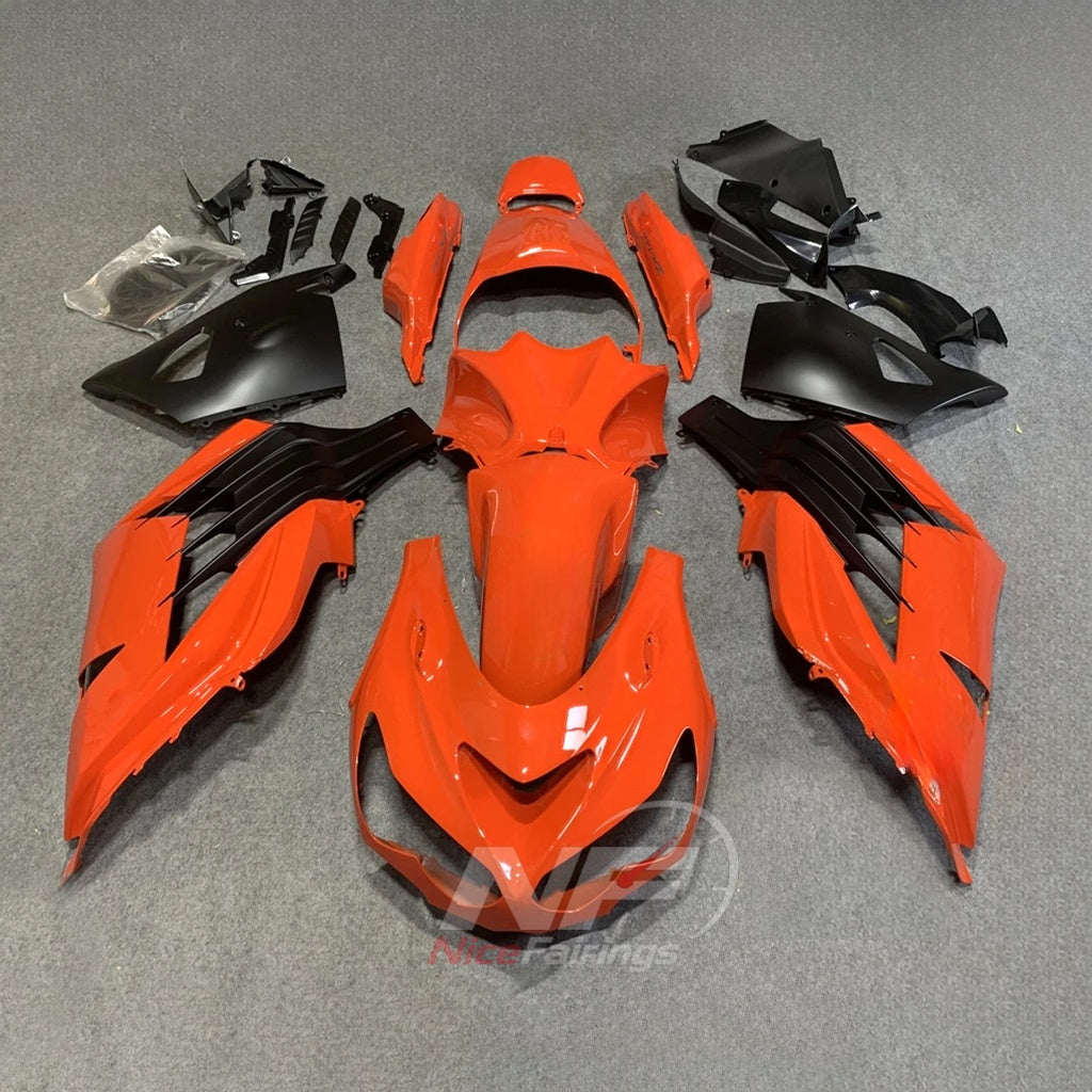 Fairing Kit Fits 2012-2025 KAWASAKI Ninja ZX-14R / ZZR1400 - ABS Plastic Bodywork - Silver Black Green | NiceFairings - paint design NO.7 option image
