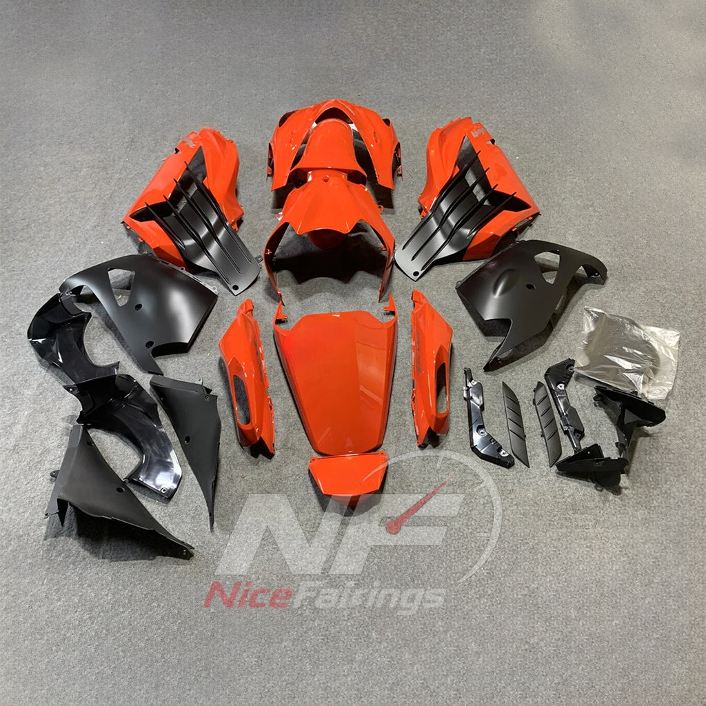 Fairing Kit Fits 2012-2025 KAWASAKI Ninja ZX-14R / ZZR1400 - ABS Plastic Bodywork - Orange Black | NiceFairings - front angle image