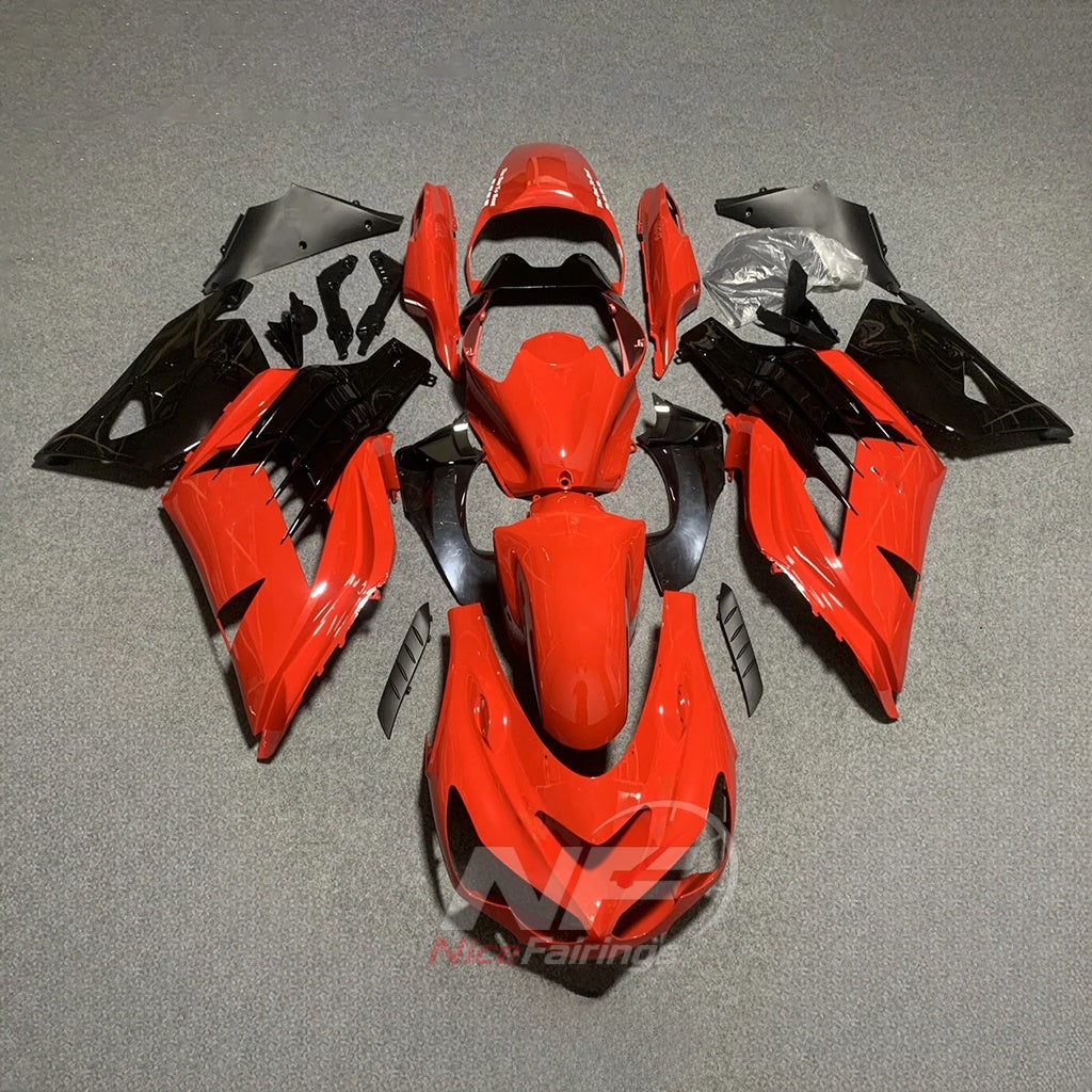 Sportbike Fairing Kit Fits 2012-2025 KAWASAKI Ninja ZX-14R / ZZR1400 - ABS Plastic Bodywork - Red Orange Black | NiceFairings - main product image
