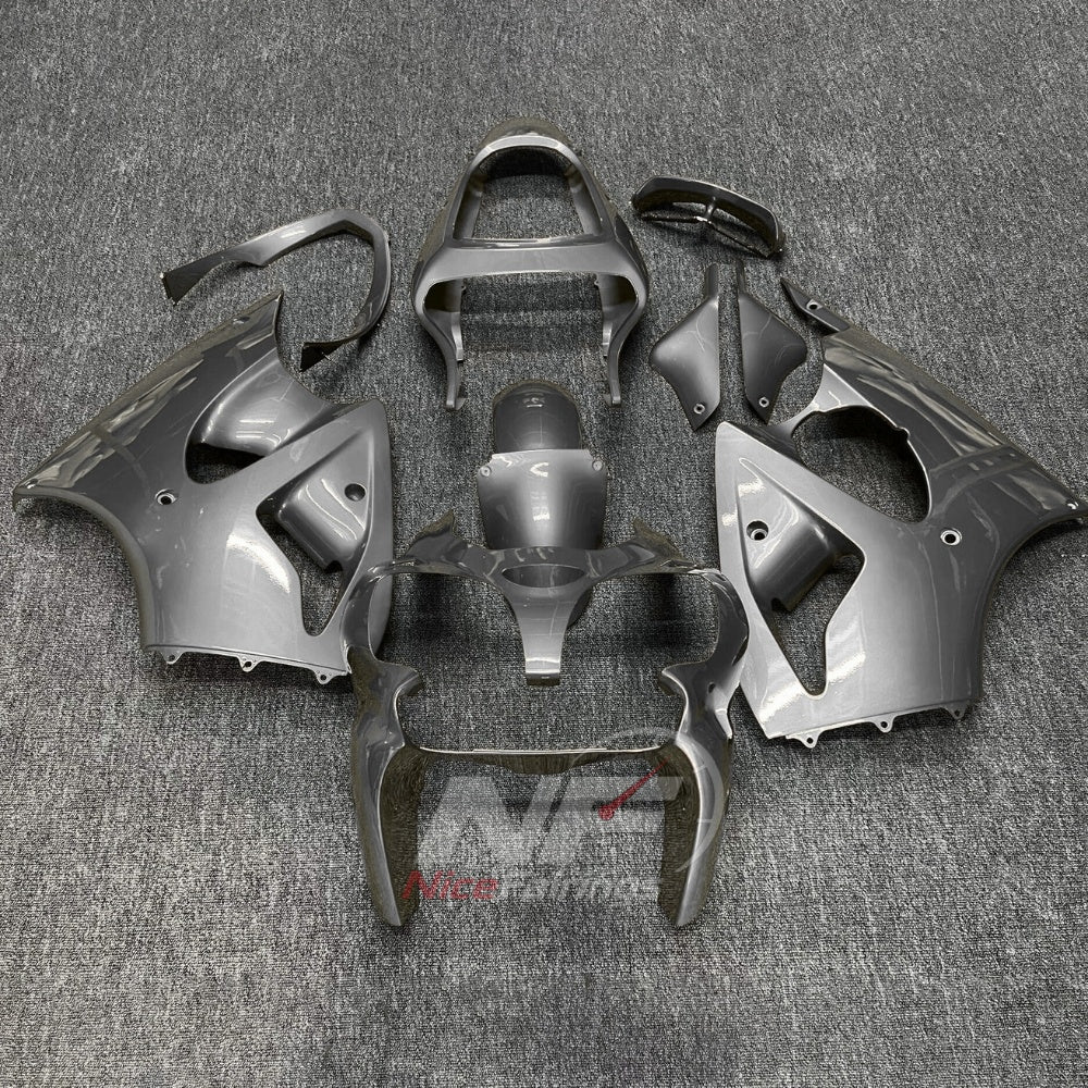 Kawasaki ZX6R 2000-2002 Silver gray plain bodywork - front view