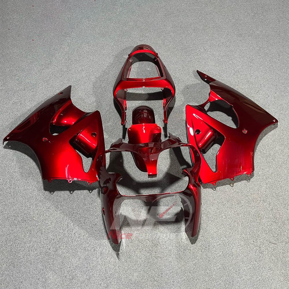 Kawasaki ZX6R 2000-2002 Deep red plain bodywork - front view