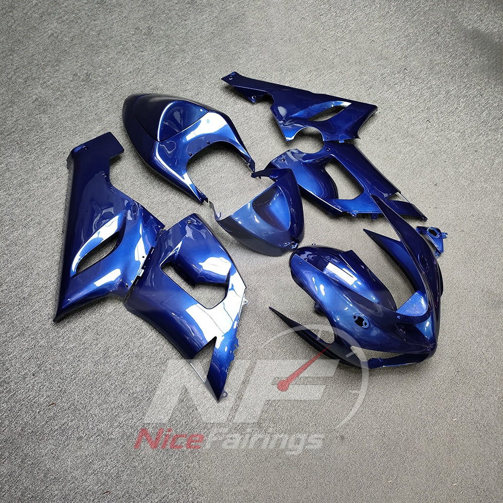Kawasaki ZX6R 2005-2006 Deep blue bodywork - angled view