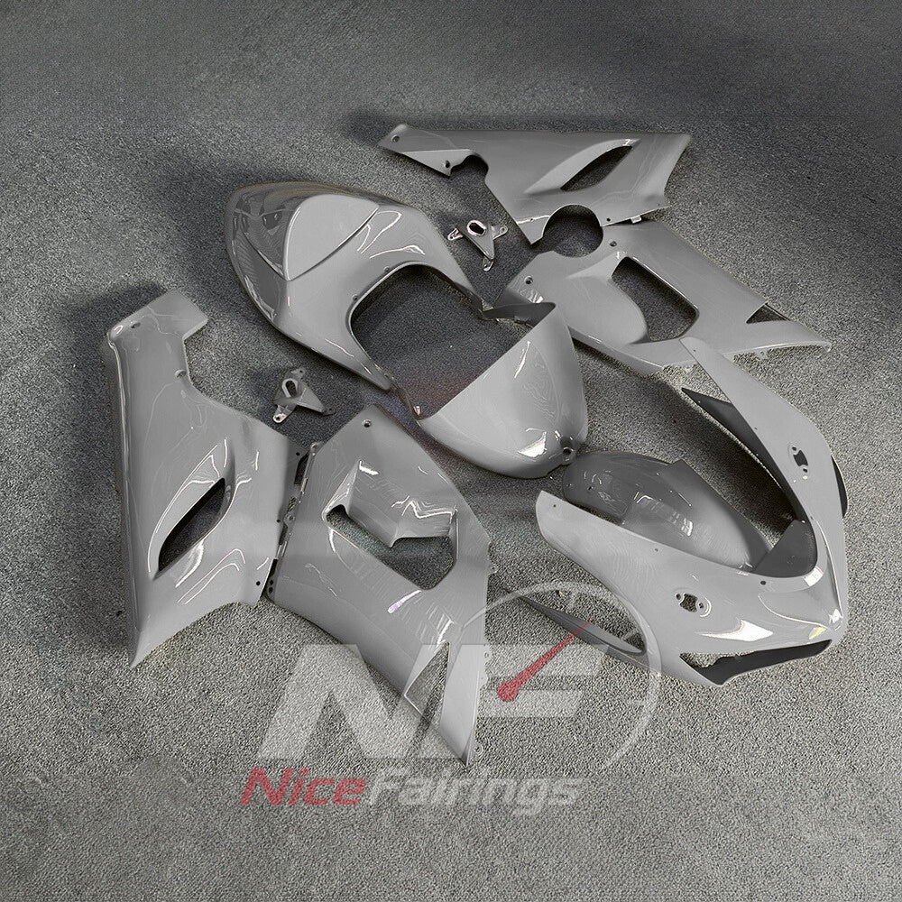 Kawasaki ZX6R 2005-2006 Light gray simple bodywork - angled view