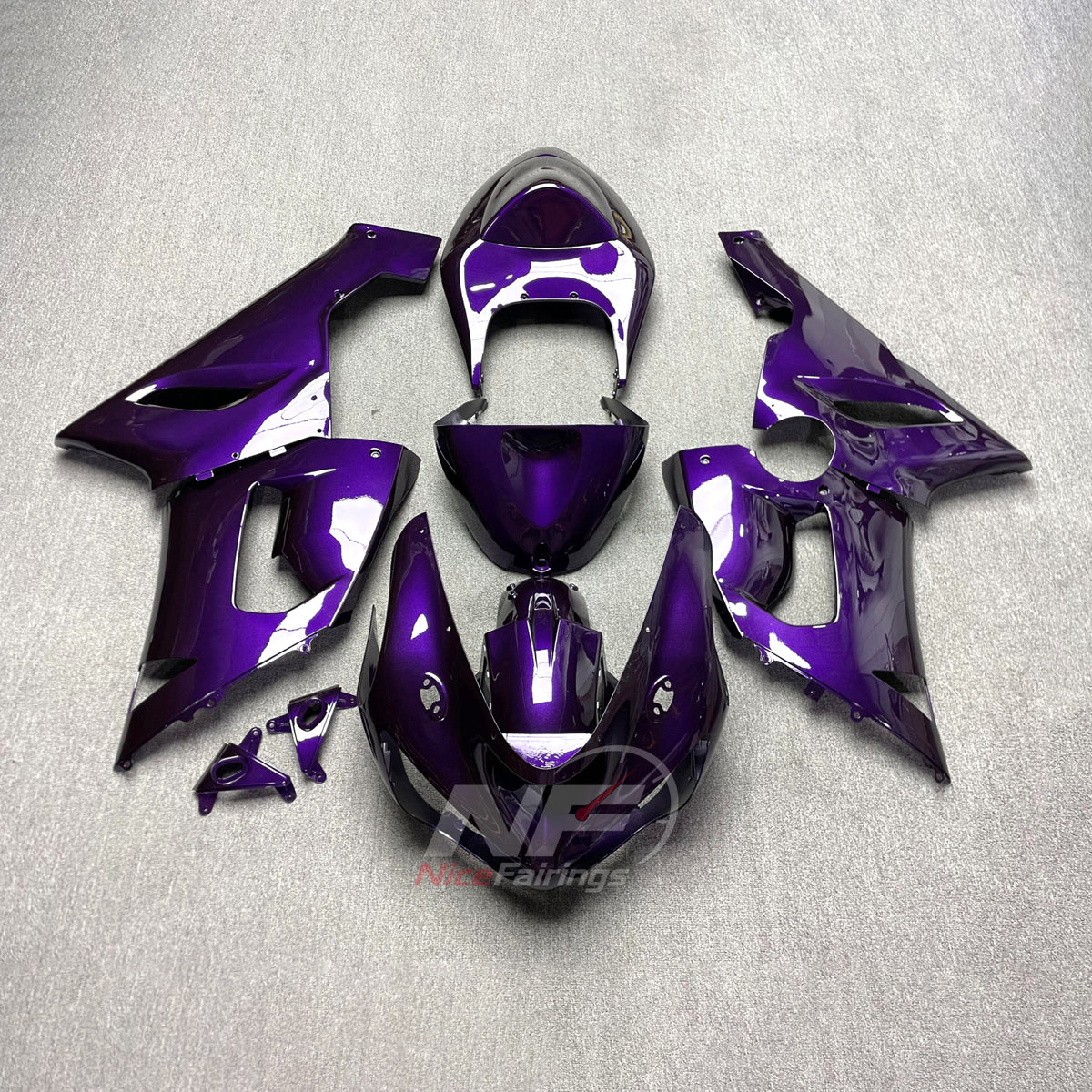 Kawasaki ZX6R 2005-2006 Purple bodywork - front view