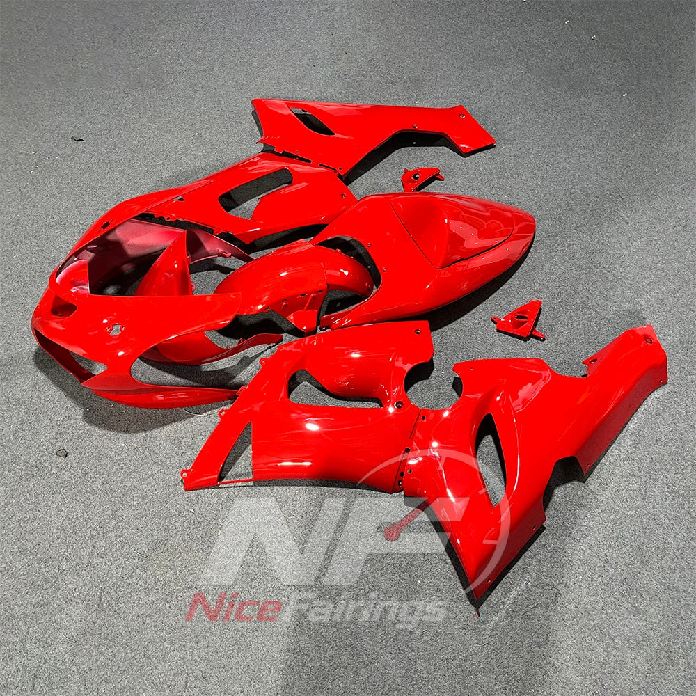 Kawasaki ZX6R 2005-2006 Red bodywork - angled view