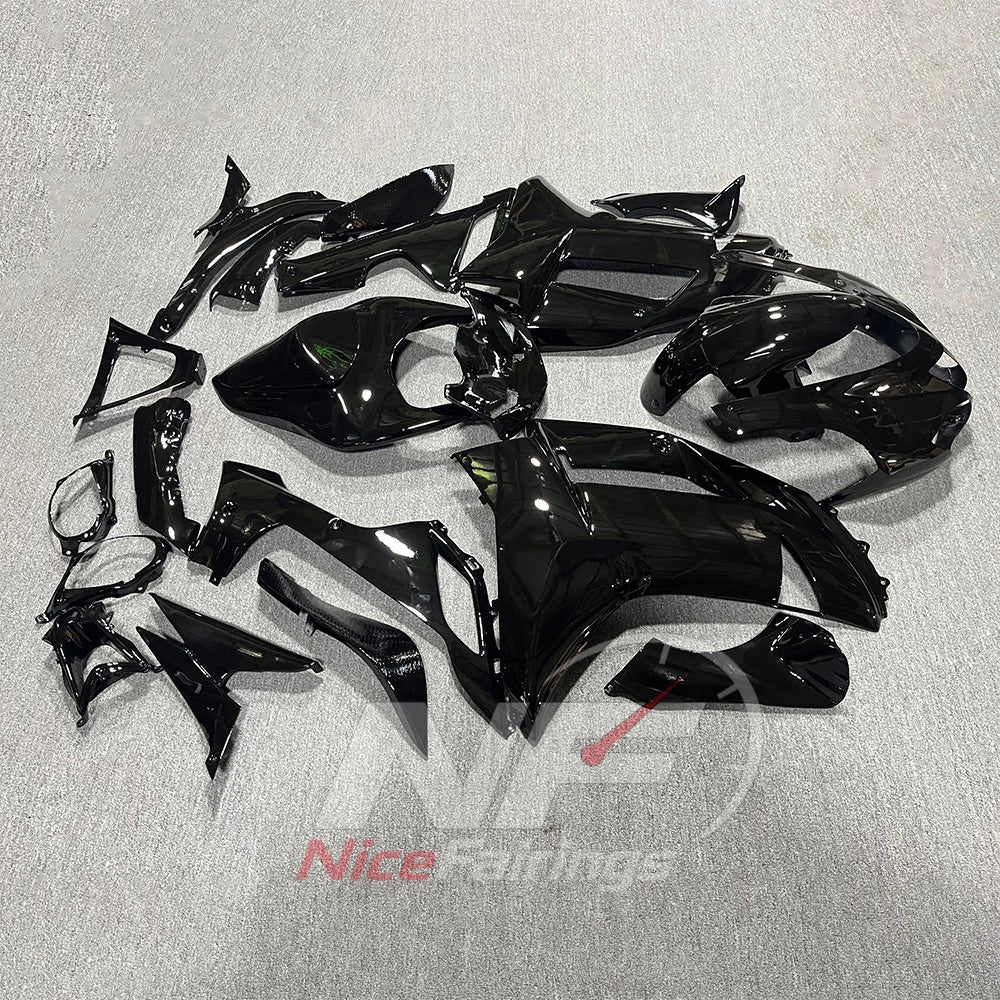 Kawasaki ZX6R 2007-2008 Black body panels - angled view