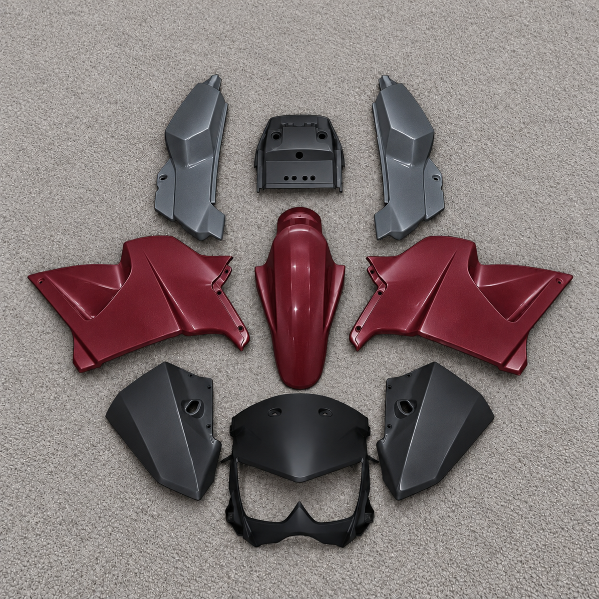 Fairings Kit Fits 2005-2008 KAWASAKI KLE500 - Injection-Molded ABS Plastic - Gray | NiceFairings - paint design NO.9 option image