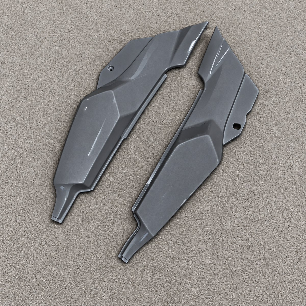 Motorcycle Fairing Kit Fits 2005-2008 KAWASAKI KLE500 - Injection-Molded ABS Plastic - Burgundy Gray Black | NiceFairings - detail angle image