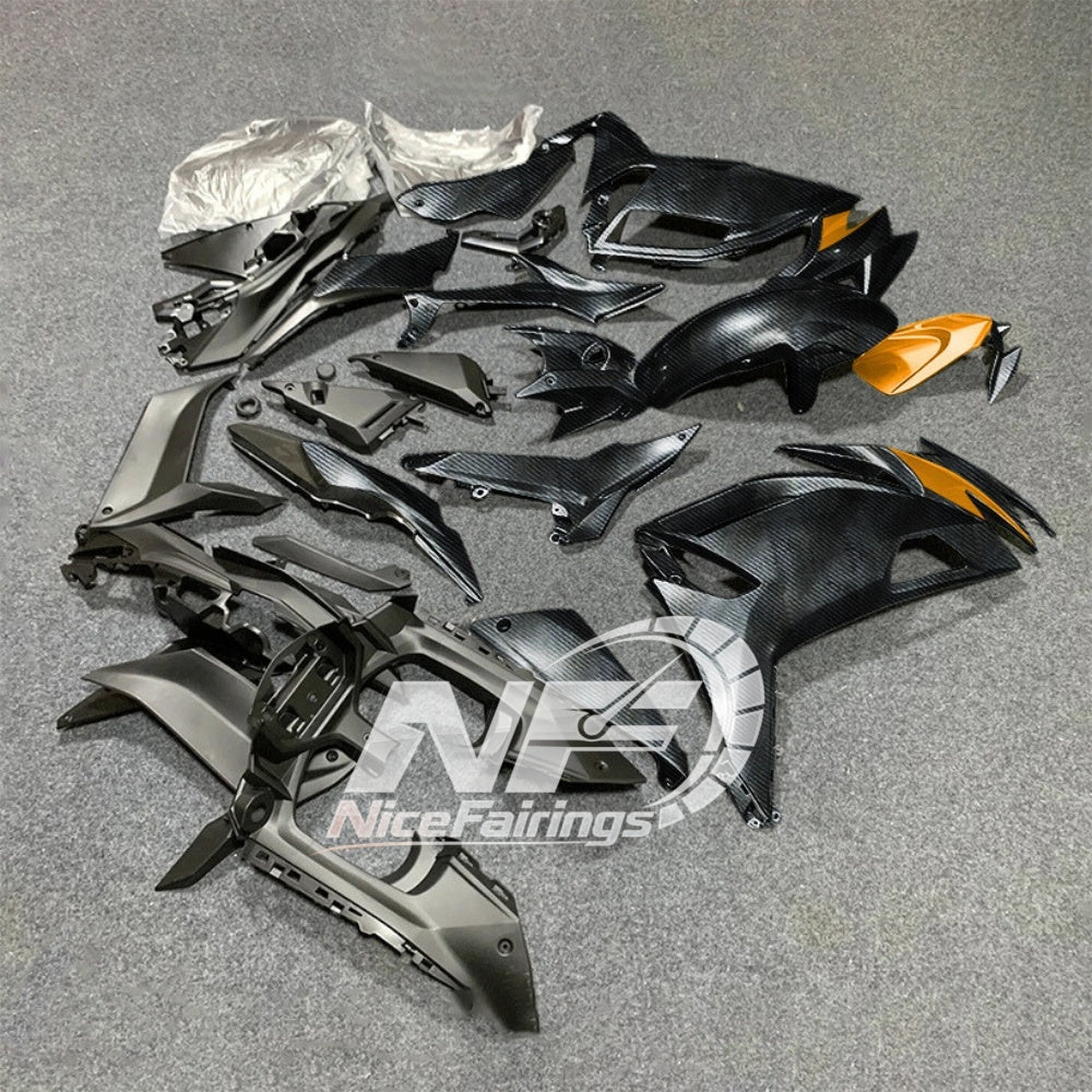 For KAWASAKI Ninja 650 ER-6F 2020-2026 Yellow Black Injection Molded Fairing Kit Bodywork Set | NiceFairings - front angle image