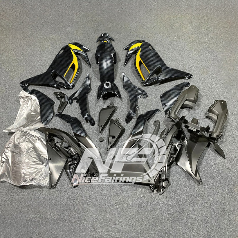For KAWASAKI Ninja 650 ER-6F 2020-2026 Yellow Black Aftermarket ABS Fairing Kit Full Bodywork | NiceFairings - front angle image