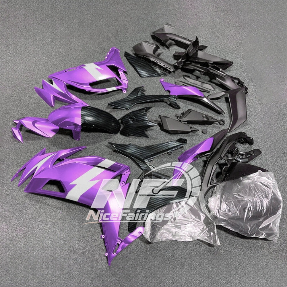 For KAWASAKI Ninja 650 ER-6F 2020-2026 Blue Black Custom Painted Motorcycle Fairings Kit | NiceFairings - front angle image
