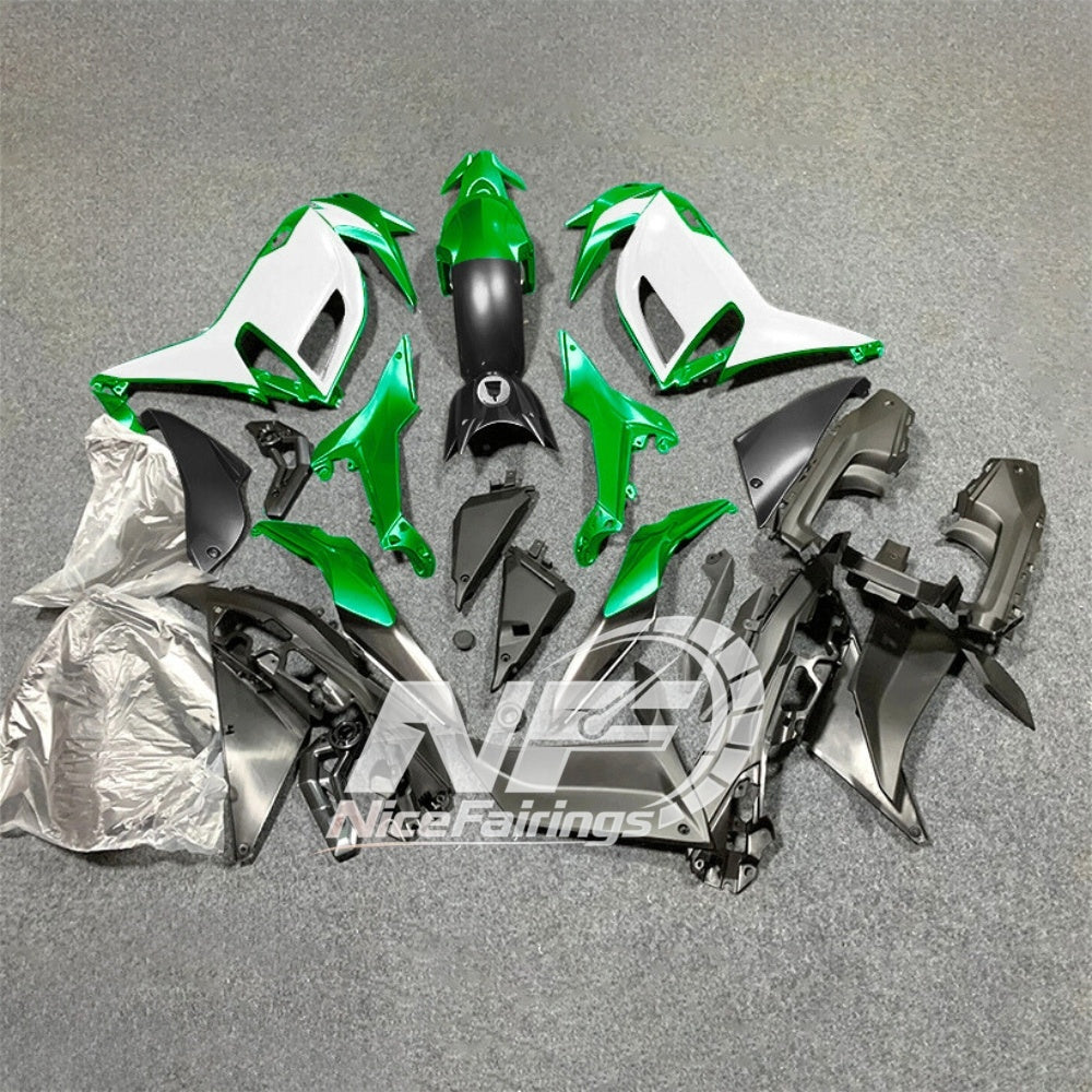 For KAWASAKI Ninja 650 ER-6F 2020-2026 Green Black Custom Painted Motorcycle Fairings Kit | NiceFairings - front angle image