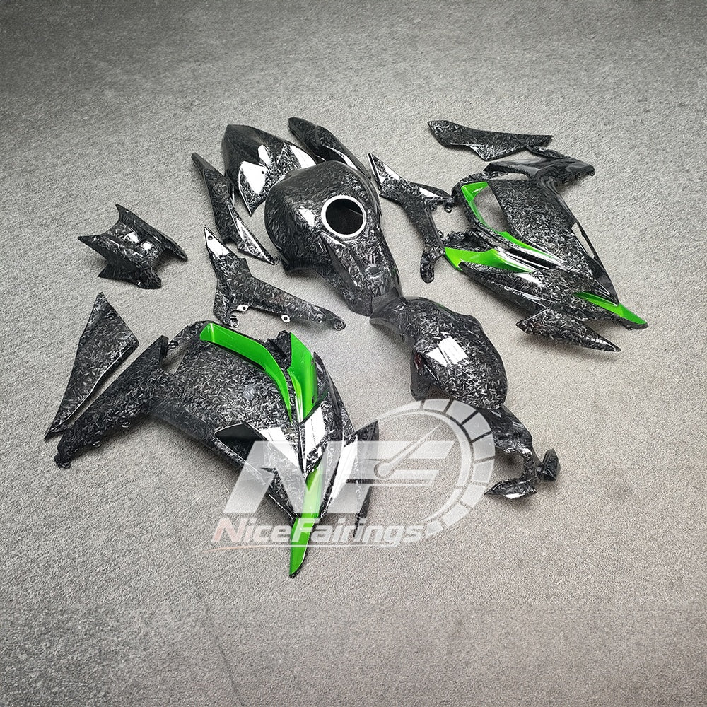 For KAWASAKI Ninja 650 ER-6F 2020-2026 Green Black Custom Painted Motorcycle Fairings Kit | NiceFairings - front angle image