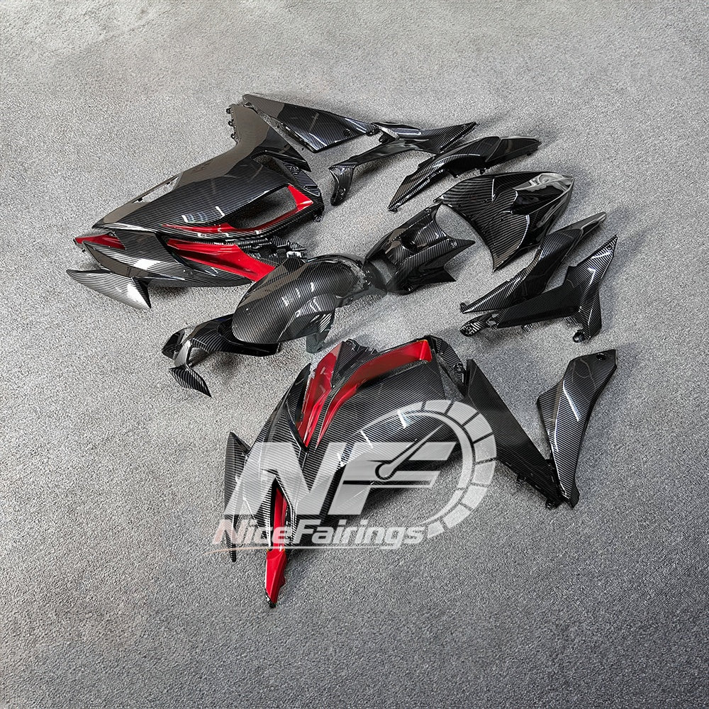 For KAWASAKI Ninja 650 ER-6F 2020-2026 Red Black ABS Fairing Kit Complete Bodywork Panels | NiceFairings - front angle image