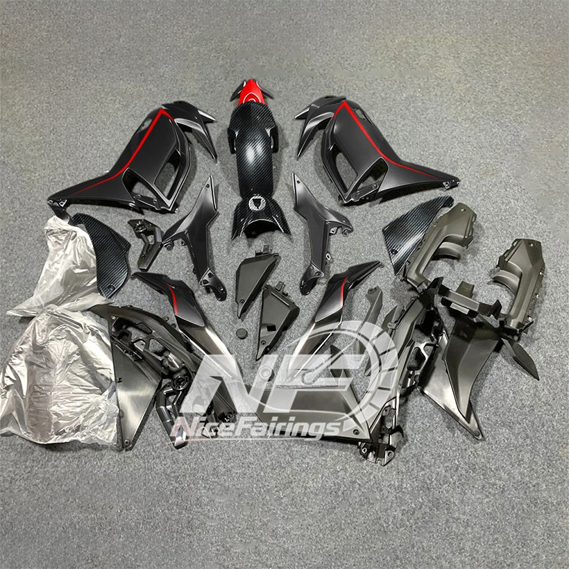 For KAWASAKI Ninja 650 ER-6F 2020-2026 Red Black Injection Molded Fairing Kit Bodywork Set | NiceFairings - front angle image