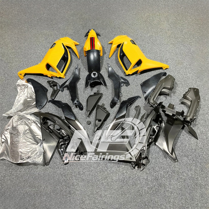 For KAWASAKI Ninja 650 ER-6F 2020-2026 Yellow Black Sportbike Fairings Kit Replacement Cowling | NiceFairings - front angle image