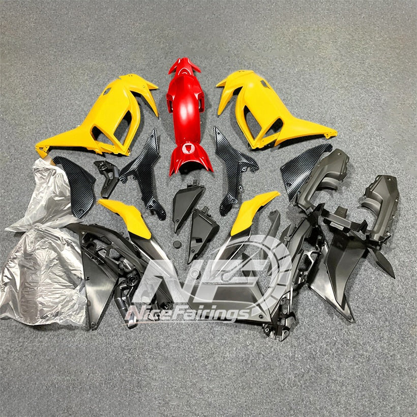 For KAWASAKI Ninja 650 ER-6F 2020-2026 Yellow Black Custom Painted Motorcycle Fairings Kit | NiceFairings - front angle image