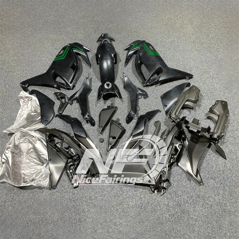 For KAWASAKI Ninja 650 ER-6F 2020-2026 Green Black ABS Fairing Kit Complete Bodywork Panels | NiceFairings - front angle image