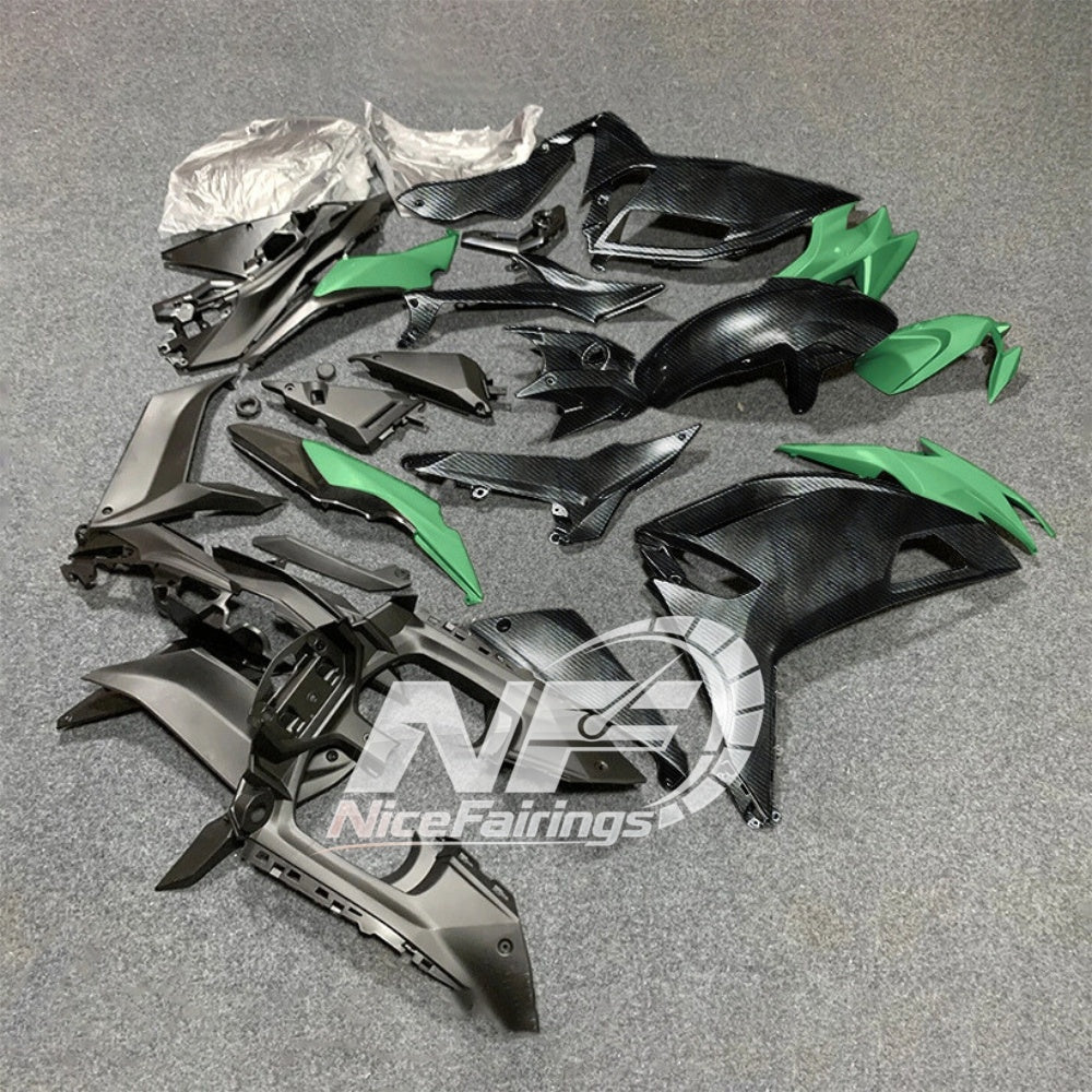 For KAWASAKI Ninja 650 ER-6F 2020-2026 Green Black Aftermarket ABS Fairing Kit Full Bodywork | NiceFairings - front angle image