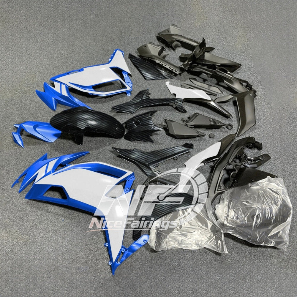 For KAWASAKI Ninja 650 ER-6F 2020-2026 Blue Black Injection Molded Fairing Kit Bodywork Set | NiceFairings - side angle image