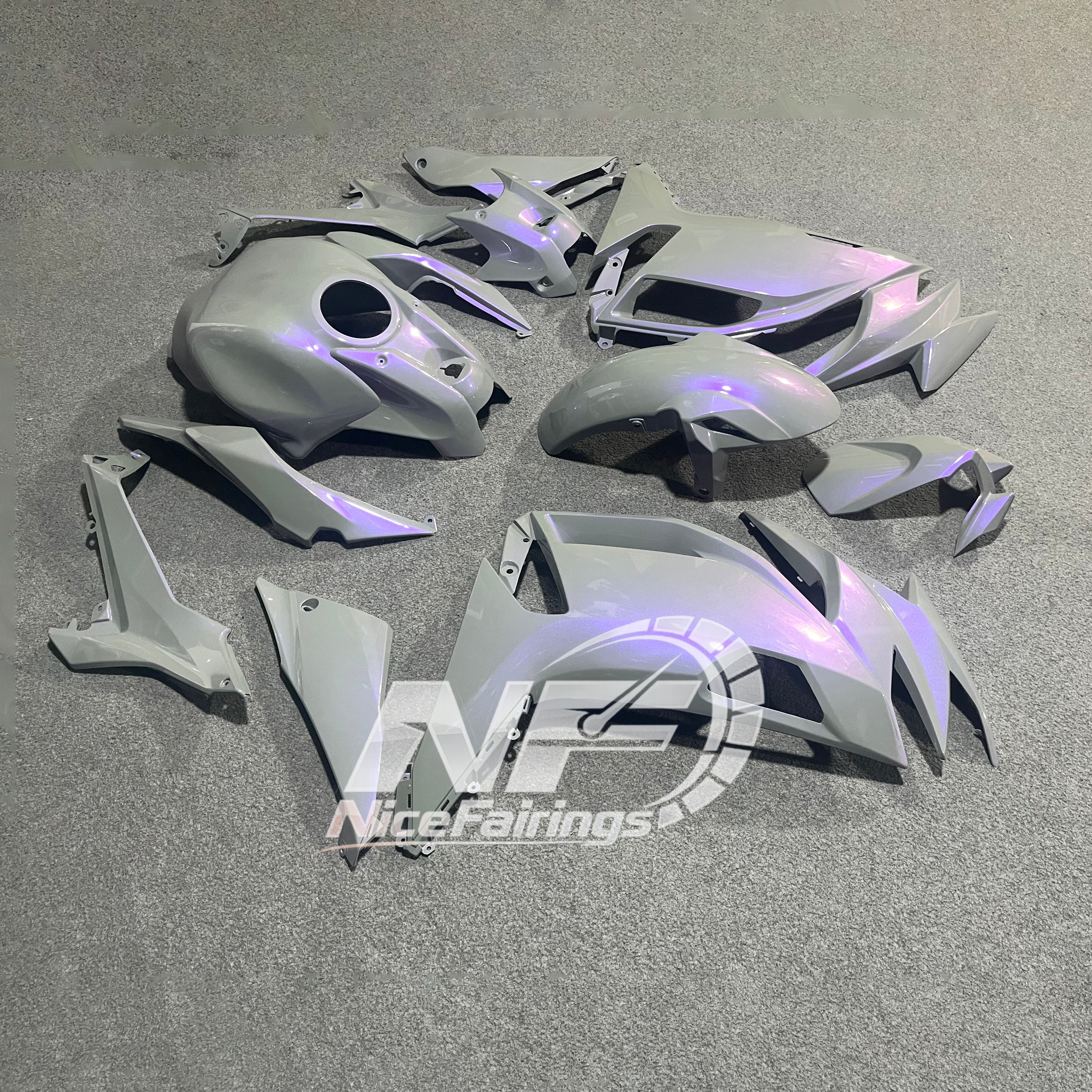 For KAWASAKI Ninja 650 ER-6F 2020-2026 Blue Black Injection Molded Fairing Kit Bodywork Set | NiceFairings - side angle image