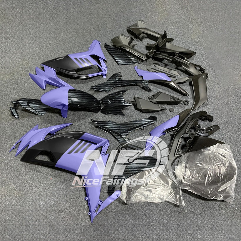 For KAWASAKI Ninja 650 ER-6F 2020-2026 Blue Black Sportbike Fairings Kit Replacement Cowling | NiceFairings - side angle image