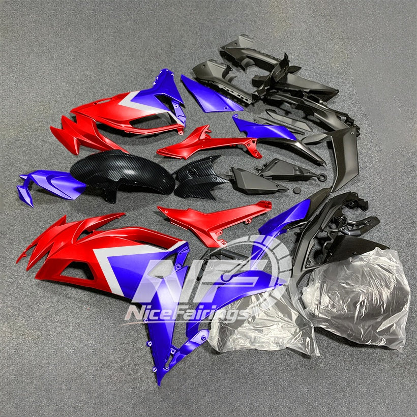 For KAWASAKI Ninja 650 ER-6F 2020-2026 Red Black Custom Painted Motorcycle Fairings Kit | NiceFairings - side angle image
