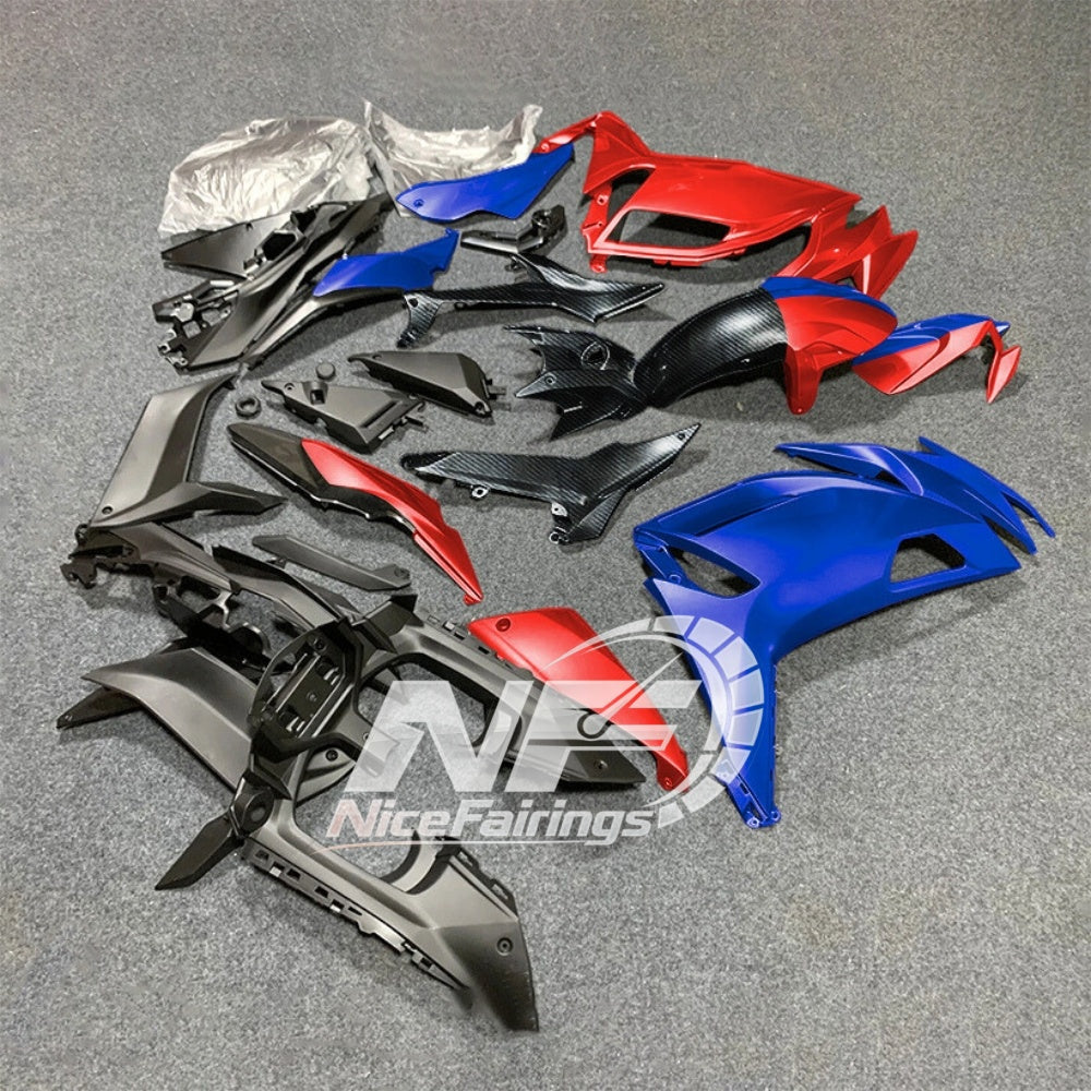 For KAWASAKI Ninja 650 ER-6F 2020-2026 Red Black ABS Fairing Kit Complete Bodywork Panels | NiceFairings - side angle image