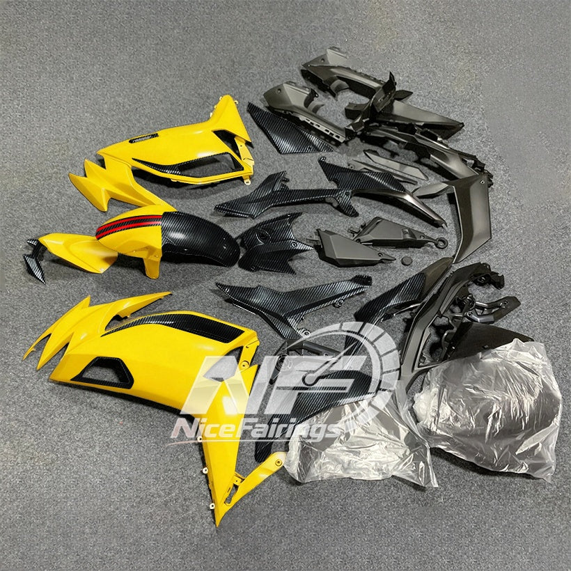 For KAWASAKI Ninja 650 ER-6F 2020-2026 Yellow Black Sportbike Fairings Kit Replacement Cowling | NiceFairings - side angle image