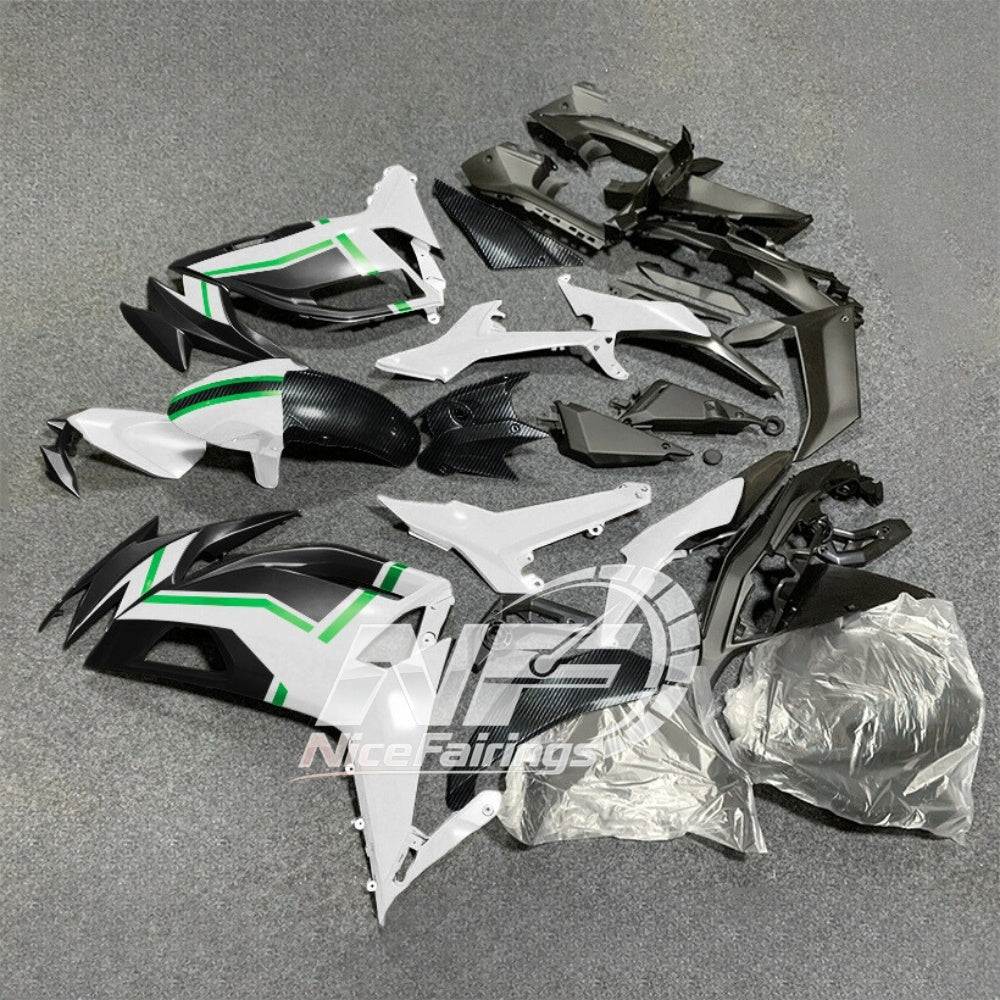 For KAWASAKI Ninja 650 ER-6F 2020-2026 Green Black Aftermarket ABS Fairing Kit Full Bodywork | NiceFairings - side angle image