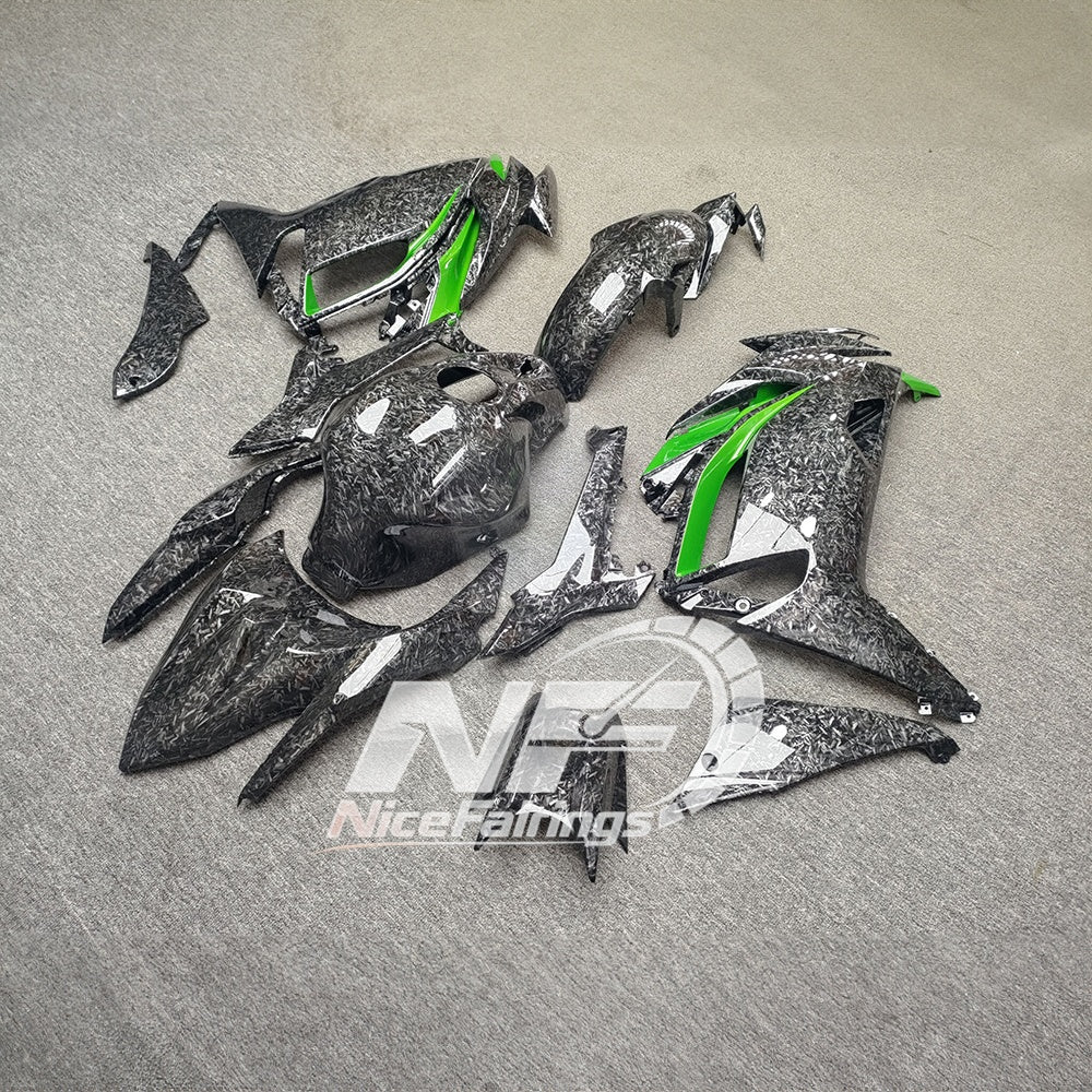 For KAWASAKI Ninja 650 ER-6F 2020-2026 Green Black Custom Painted Motorcycle Fairings Kit | NiceFairings - side angle image