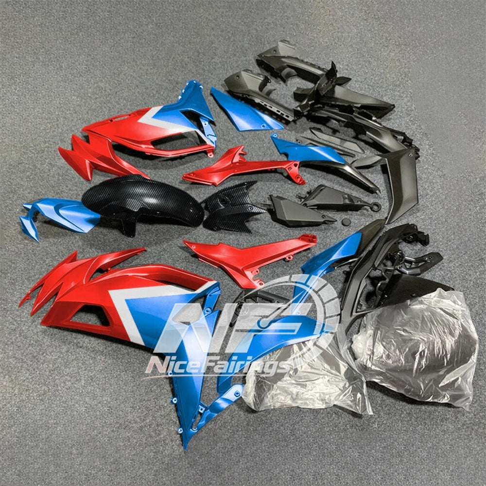 For KAWASAKI Ninja 650 ER-6F 2020-2026 Red Black Custom Painted Motorcycle Fairings Kit | NiceFairings - side angle image
