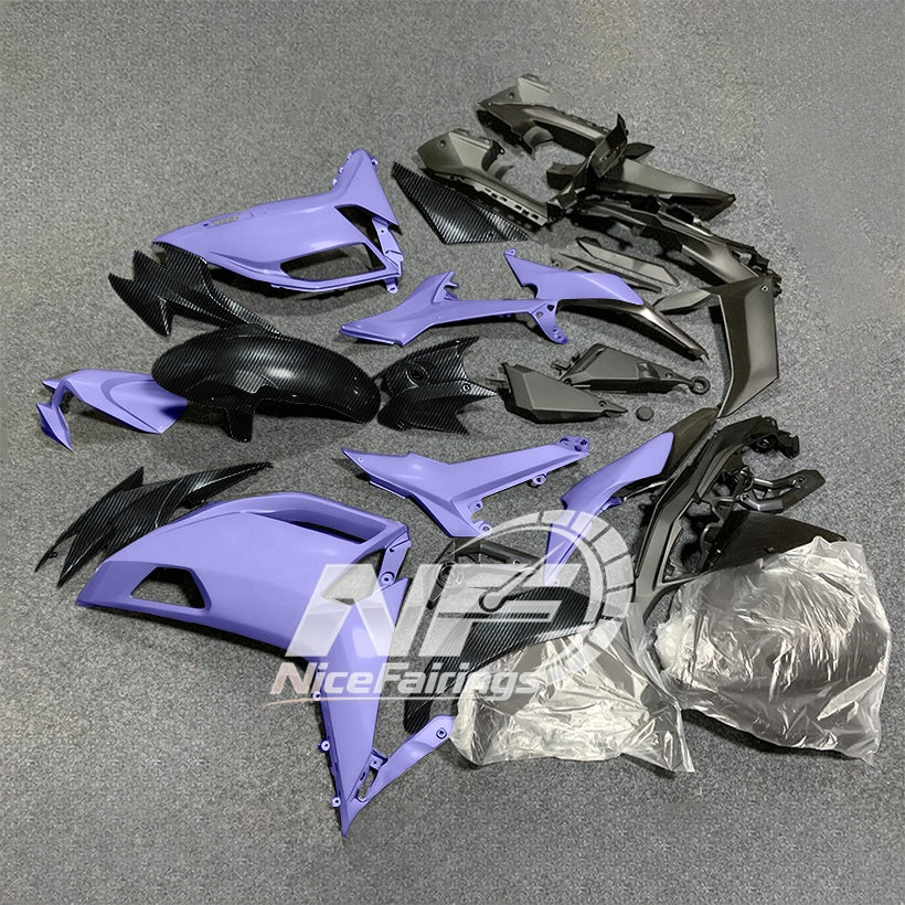 For KAWASAKI Ninja 650 ER-6F 2020-2026 Blue Black Custom Painted Motorcycle Fairings Kit | NiceFairings - side angle image