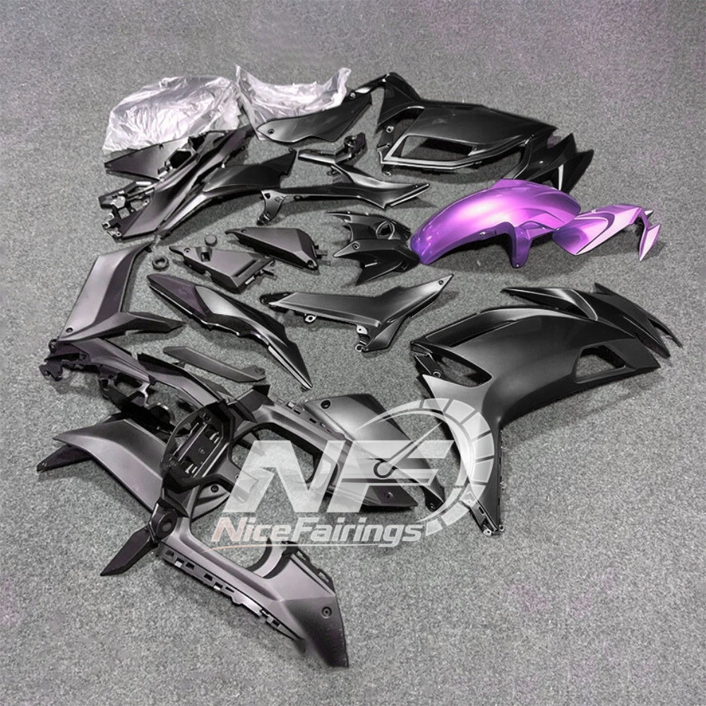For KAWASAKI Ninja 650 ER-6F 2020-2026 Blue Black ABS Fairing Kit Complete Bodywork Panels | NiceFairings - rear angle image