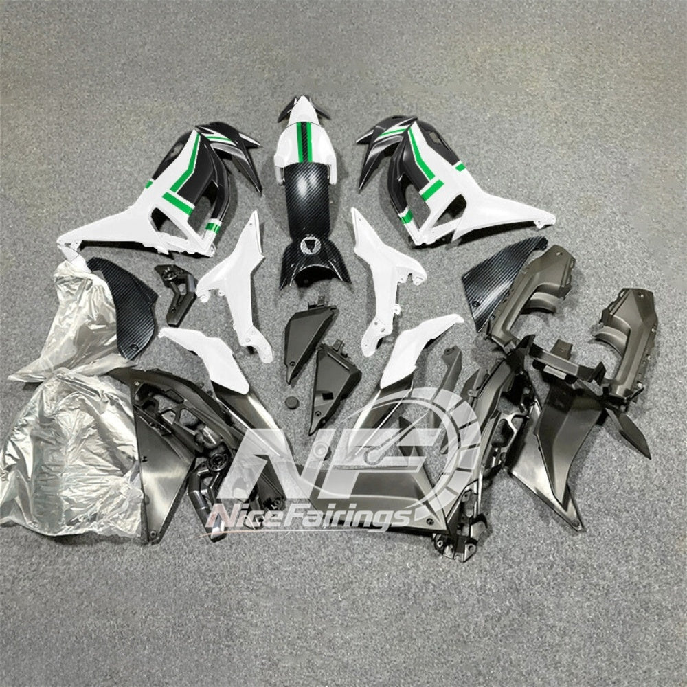 For KAWASAKI Ninja 650 ER-6F 2020-2026 Green Black Aftermarket ABS Fairing Kit Full Bodywork | NiceFairings - rear angle image
