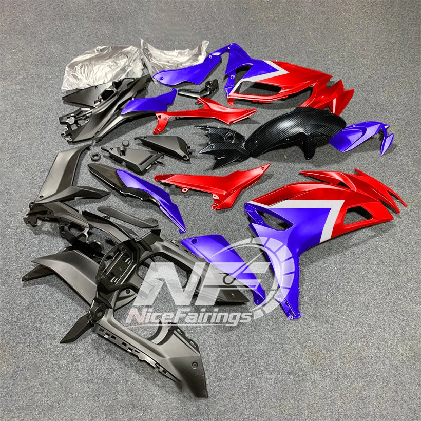 For KAWASAKI Ninja 650 ER-6F 2020-2026 Red Black Custom Painted Motorcycle Fairings Kit | NiceFairings - rear angle image