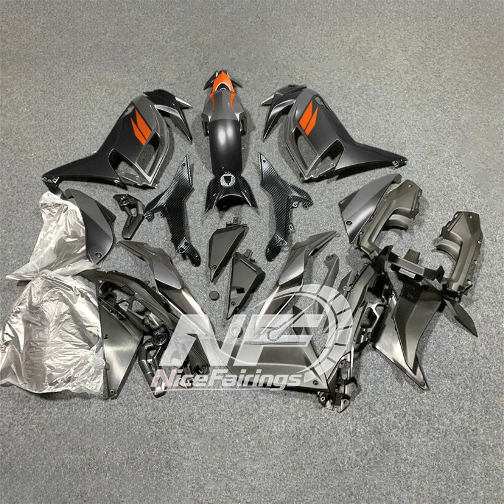 For KAWASAKI Ninja 650 ER-6F 2020-2026 Orange Black Injection Molded Fairing Kit Bodywork Set | NiceFairings - rear angle image